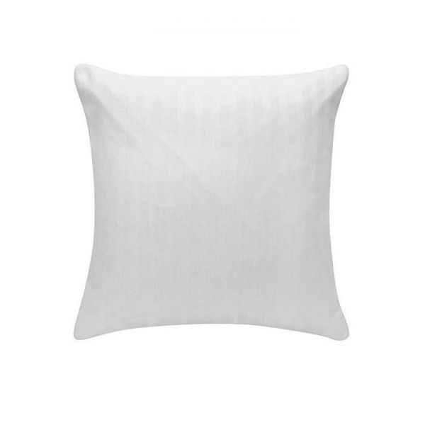 Well Being Cushion Inserts Fiber Filler Satin Stripe Outer Cover 16x16 Inch White Set Of 1 Cushion Fillers